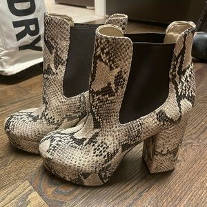 Sam Edelman Snake Skin Platform Boots